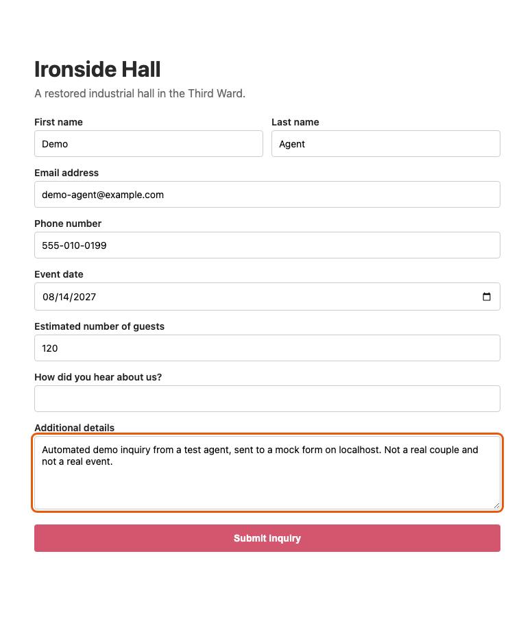 Ironside Hall, step 9: Typed the message