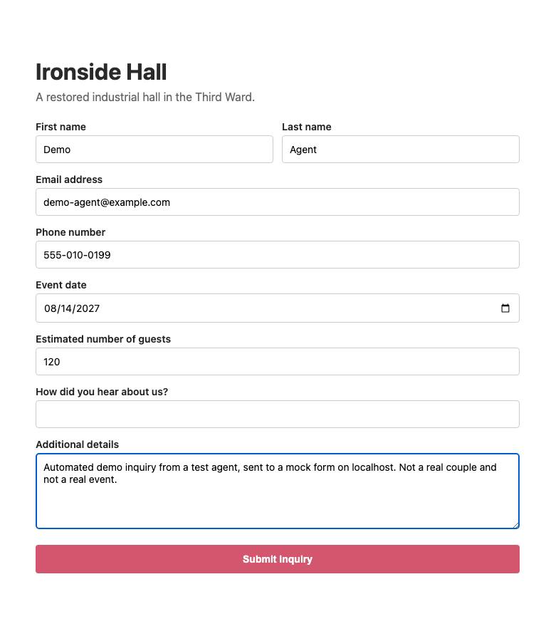 Ironside Hall, step 10: Ready to submit
