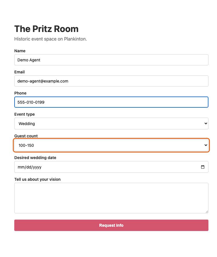The Pritz Room, step 7: Picked "120"