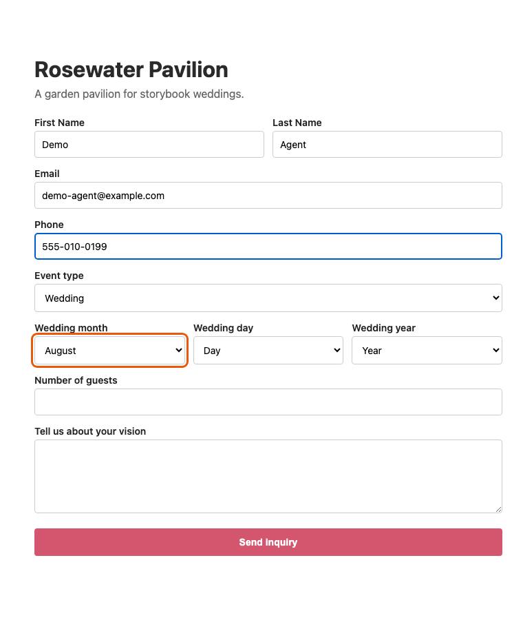Rosewater Pavilion, step 8: Picked "08"
